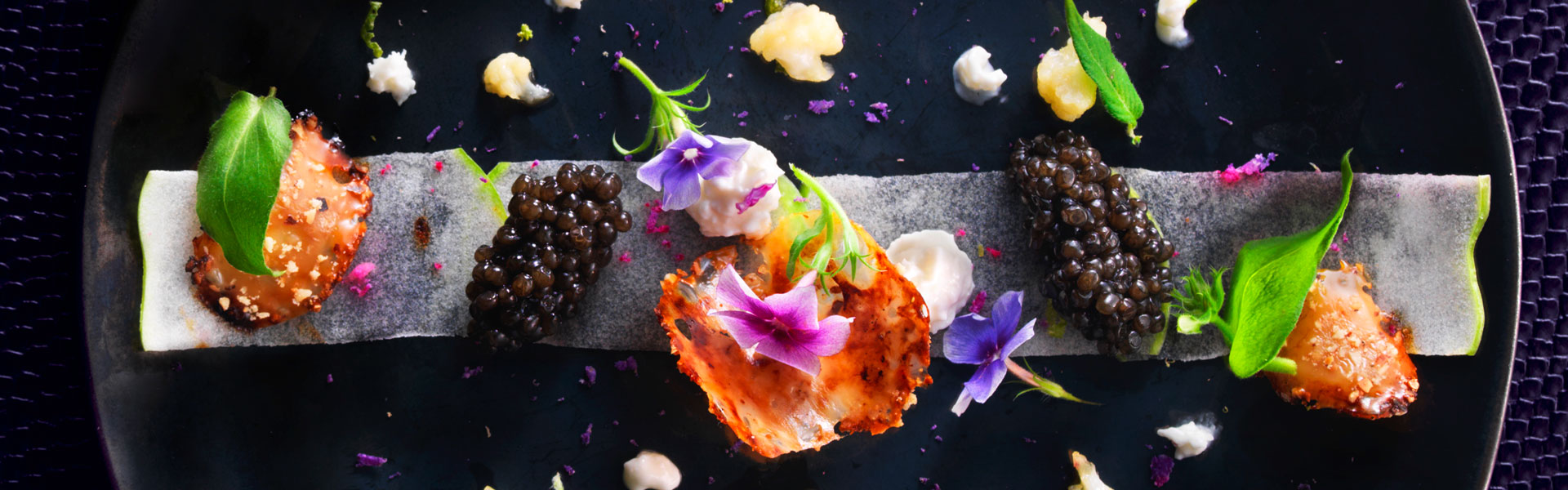Photographie Culinaire Lyon shooting caviar fleur comestibles