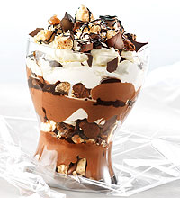 Photgraphie culinaire : coupe gourmande chocolat chantilly pour Délice et Création